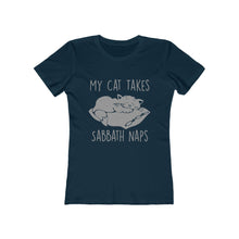 Load image into Gallery viewer, My Cat Takes Sabbath Naps Women's Tee - Adventist Apparel