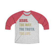 Load image into Gallery viewer, The Way The Truth The Life Baseball Tee - Adventist Apparel