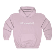 Load image into Gallery viewer, HE is greater than Covid-19 Hoodie - Adventist Apparel