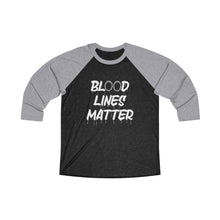 Load image into Gallery viewer, Blood Lines Matter Baseball Tee - Adventist Apparel