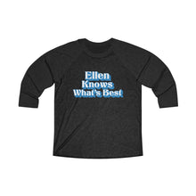Load image into Gallery viewer, Ellen Knows What's Best Baseball Tee - Adventist Apparel