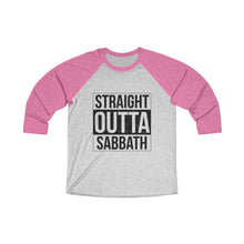 Load image into Gallery viewer, Straight Outta Sabbath Baseball Tee - Adventist Apparel