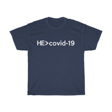 Load image into Gallery viewer, He Is Greater Than Covid-19 Unisex Tee - Adventist Apparel