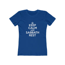 Load image into Gallery viewer, Keep Calm Sabbath Rest Women's Tee - Adventist Apparel