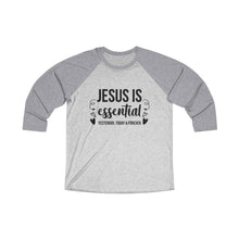 Load image into Gallery viewer, Jesus Is Essential Baseball Tee - Adventist Apparel