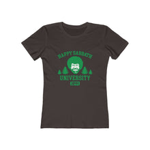 Load image into Gallery viewer, Happy Sabbath University Women's Tee - Adventist Apparel