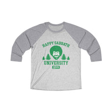 Load image into Gallery viewer, Happy Sabbath University Baseball Tee - Adventist Apparel