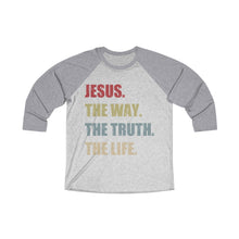 Load image into Gallery viewer, The Way The Truth The Life Baseball Tee - Adventist Apparel