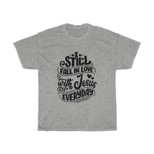 Load image into Gallery viewer, Fall In Love With Jesus Everyday Unisex Tee - Adventist Apparel