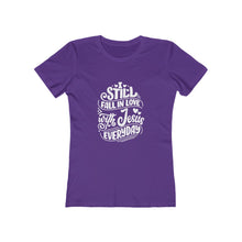 Load image into Gallery viewer, Fall In Love With Jesus Everyday Women's Tee - Adventist Apparel