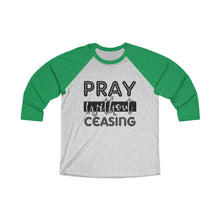 Load image into Gallery viewer, Pray Without Ceasing Baseball Tee - Adventist Apparel