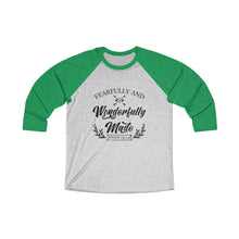 Load image into Gallery viewer, Fearfully And Wonderfully Made Baseball Tee - Adventist Apparel