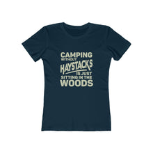Load image into Gallery viewer, Camping Without Haystacks Women's Tee - Adventist Apparel