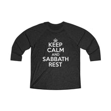 Load image into Gallery viewer, Keep Calm Sabbath Rest Baseball Tee - Adventist Apparel