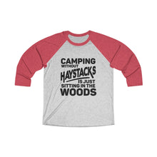 Load image into Gallery viewer, Camping Without Haystacks Baseball Tee - Adventist Apparel