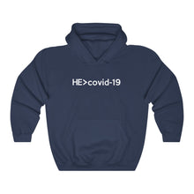 Load image into Gallery viewer, HE is greater than Covid-19 Hoodie - Adventist Apparel