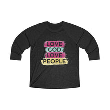 Load image into Gallery viewer, Love God Love People Baseball Tee - Adventist Apparel