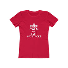 Load image into Gallery viewer, Keep Calm Eat Haystacks Women's Tee - Adventist Apparel