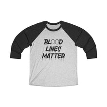 Load image into Gallery viewer, Blood Lines Matter Baseball Tee - Adventist Apparel