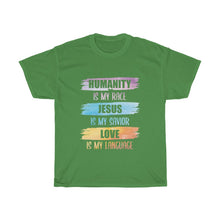 Load image into Gallery viewer, Humanity Jesus Love Unisex Tee - Adventist Apparel