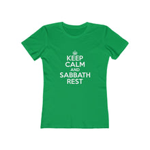Load image into Gallery viewer, Keep Calm Sabbath Rest Women's Tee - Adventist Apparel
