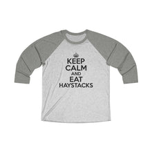 Load image into Gallery viewer, Keep Calm Eat Haystacks BaseballTee - Adventist Apparel