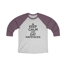 Load image into Gallery viewer, Keep Calm Eat Haystacks BaseballTee - Adventist Apparel