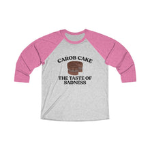 Load image into Gallery viewer, Carob Cake Sadness Baseball Tee - Adventist Apparel