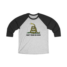 Load image into Gallery viewer, Don't Tread On Jesus Baseball Tee - Adventist Apparel