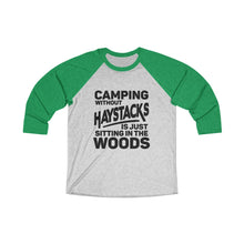 Load image into Gallery viewer, Camping Without Haystacks Baseball Tee - Adventist Apparel