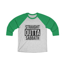 Load image into Gallery viewer, Straight Outta Sabbath Baseball Tee - Adventist Apparel