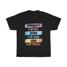 Load image into Gallery viewer, Humanity Jesus Love Unisex Tee - Adventist Apparel