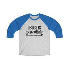 Load image into Gallery viewer, Jesus Is Essential Baseball Tee - Adventist Apparel