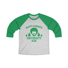 Load image into Gallery viewer, Happy Sabbath University Baseball Tee - Adventist Apparel