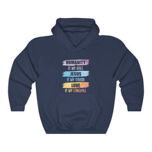 Load image into Gallery viewer, Humanity Jesus Love Unisex Hoodie - Adventist Apparel