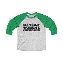 Load image into Gallery viewer, Support Women's Ordination Baseball Tee - Adventist Apparel