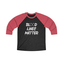 Load image into Gallery viewer, Blood Lines Matter Baseball Tee - Adventist Apparel
