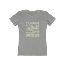 Load image into Gallery viewer, Camping Without Haystacks Women's Tee - Adventist Apparel