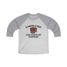 Load image into Gallery viewer, Carob Cake Sadness Baseball Tee - Adventist Apparel