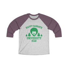 Load image into Gallery viewer, Happy Sabbath University Baseball Tee - Adventist Apparel