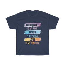 Load image into Gallery viewer, Humanity Jesus Love Unisex Tee - Adventist Apparel