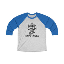 Load image into Gallery viewer, Keep Calm Eat Haystacks BaseballTee - Adventist Apparel