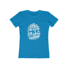 Load image into Gallery viewer, Fall In Love With Jesus Everyday Women's Tee - Adventist Apparel