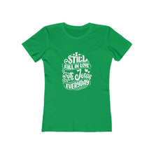 Load image into Gallery viewer, Fall In Love With Jesus Everyday Women's Tee - Adventist Apparel