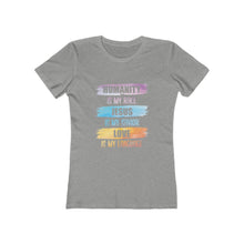 Load image into Gallery viewer, Humanity Jesus Love Women's Tee - Adventist Apparel
