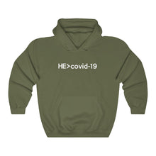 Load image into Gallery viewer, HE is greater than Covid-19 Hoodie - Adventist Apparel