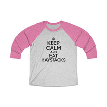 Load image into Gallery viewer, Keep Calm Eat Haystacks BaseballTee - Adventist Apparel