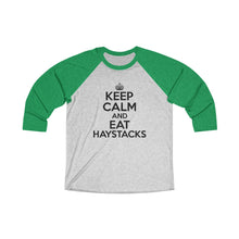 Load image into Gallery viewer, Keep Calm Eat Haystacks BaseballTee - Adventist Apparel