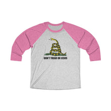 Load image into Gallery viewer, Don't Tread On Jesus Baseball Tee - Adventist Apparel