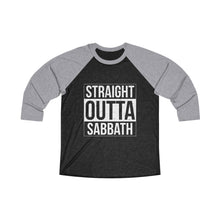 Load image into Gallery viewer, Straight Outta Sabbath Baseball Tee - Adventist Apparel